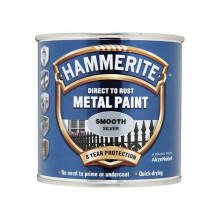 Hammerite SFS750 Direct to Rust Smooth Finish Metal Paint Silver 750ml