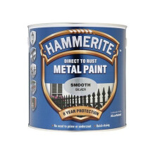 Hammerite SFS25L Direct to Rust Smooth Finish Metal Paint Silver 2.5 Litre