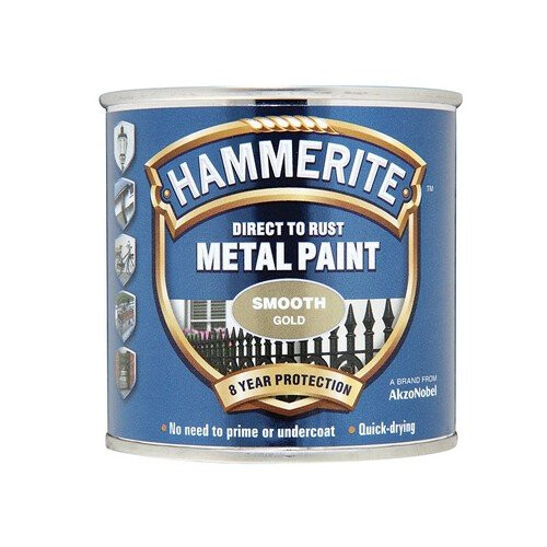 Hammerite Hammerite SFGO250 Άμεση σκουριά με λείο φινίρισμα χρώματος μετάλλων Gold 250ml