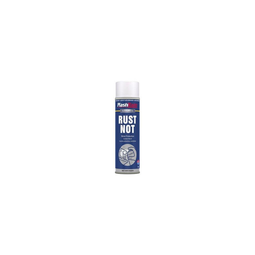 Plasti-Kote PKT782 Rust Not Spray Matt White 500ml