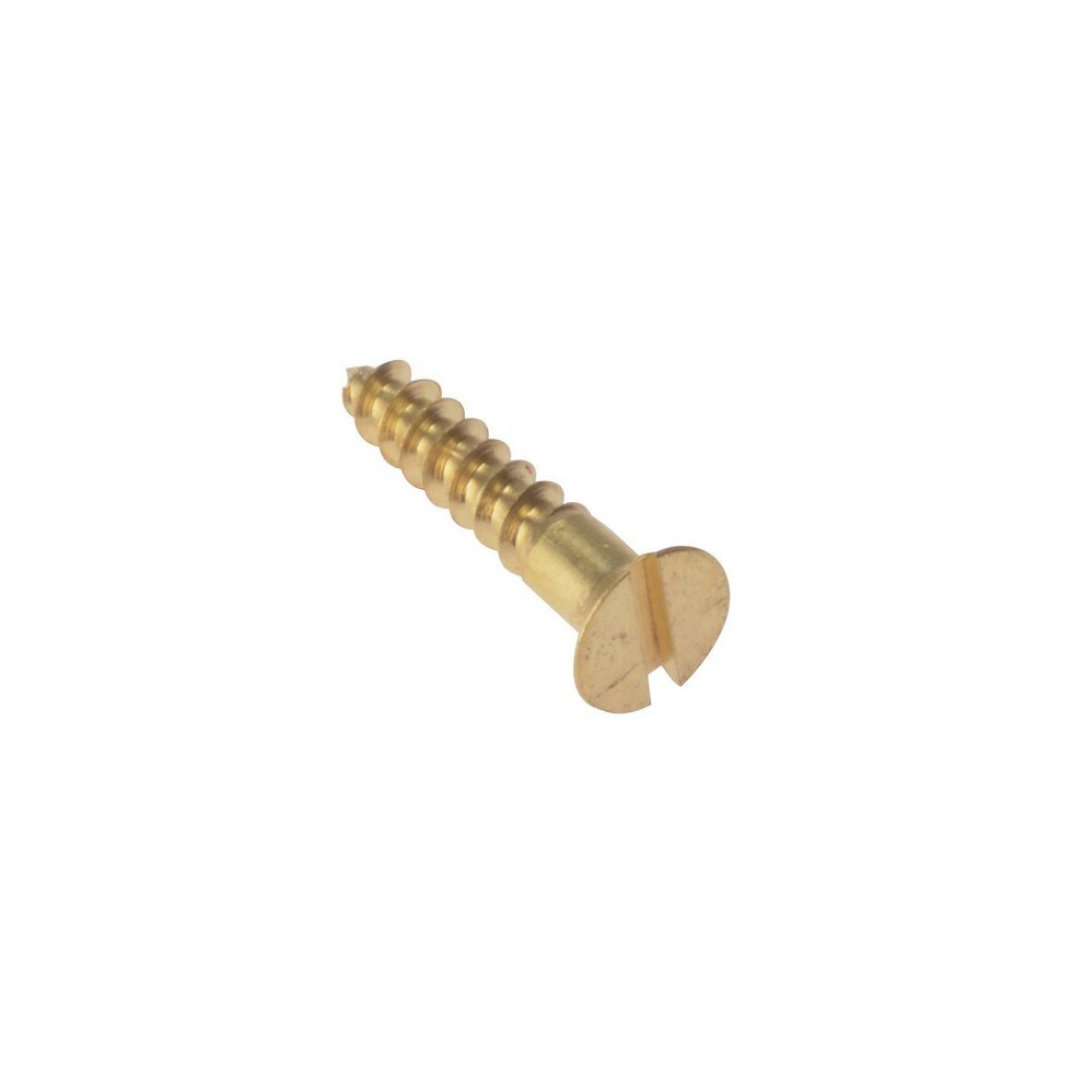 Forge CSK1126BR Wood Screw Slotted CSK Solid Brass 1.1 / 2in x 6 Box of 200