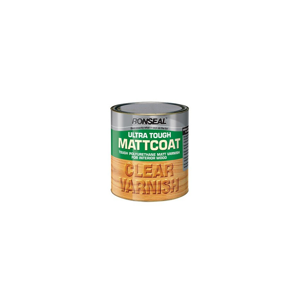 Ronseal 34763 Ultra Tough Internal Clear Mattcoat Varnish 2.5 Litre