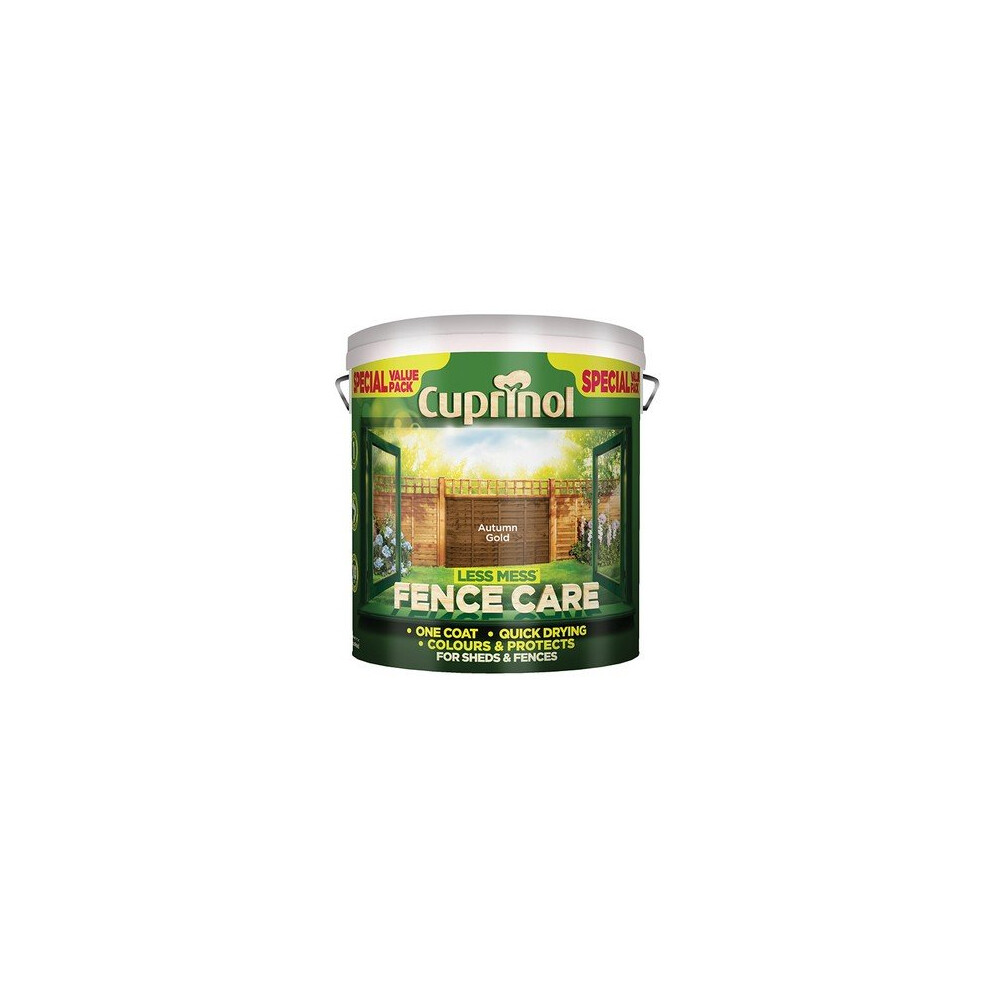 Cuprinol 5194067 Less Mess Fence Care Autumn Gold 6 Litre