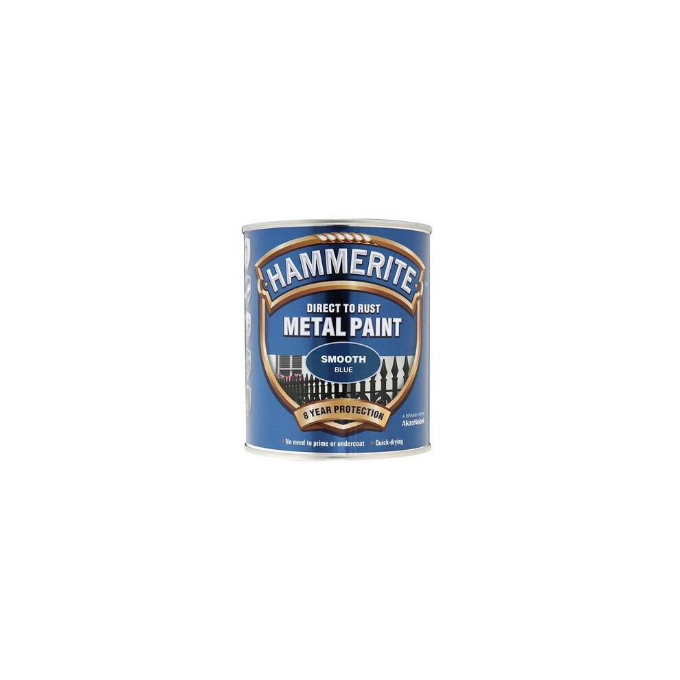 Hammerite SFB750 Direct to Rust Smooth Finish Metal Paint Blue 750ml