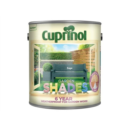 Cuprinol Garden Shades Sage 2.5L - Exterior Wood Stain for Sheds & Timber (CUPGSSAG25L)
