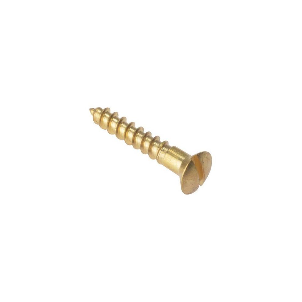 Forge RAH18BR Wood Screw Slotted Raised Head ST Solid Brass 1in X 8 Box Of 200