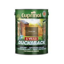 Cuprinol 5092434 Ducksback 5 Year Waterproof for Sheds & Fences Forest Oak 5 Litre
