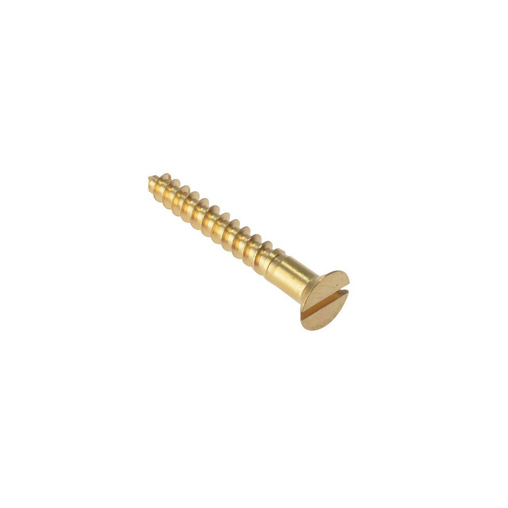 Forge CSK18BR Wood Screw Slotted CSK Solid Brass 1in x 8 Box of 200