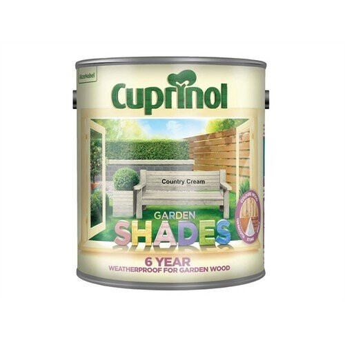 Cuprinol Garden Shades Country Cream 2.5 Litre - Exterior Wood Stain CUPGSHCC25L