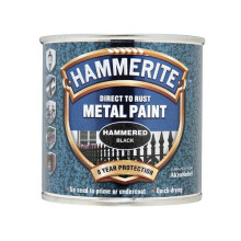 Hammerite HFBL250 Direct to Rust Hammered Finish Metal Paint Black 250ml