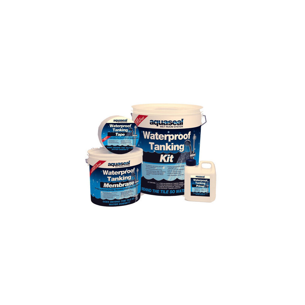 Everbuild Aquaseal Wet Room Waterproof Tanking System Kit 4.5 Sq Metre Standard