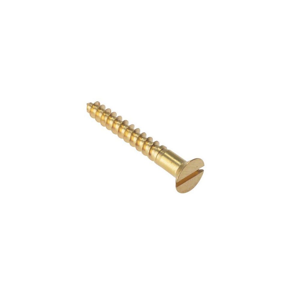 Forgefix Forge Csk348br Wood Screw Slotted Csk Solid Brass 3 / 4In X 8 Box Of 200