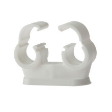 Forge PCDC15 Pipe Clip Double Cliplock 15mm Box of 50