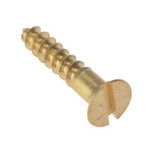Forge CSK126BR Wood Screw Slotted CSK Solid Brass 1 / 2in x 6 Box of 200