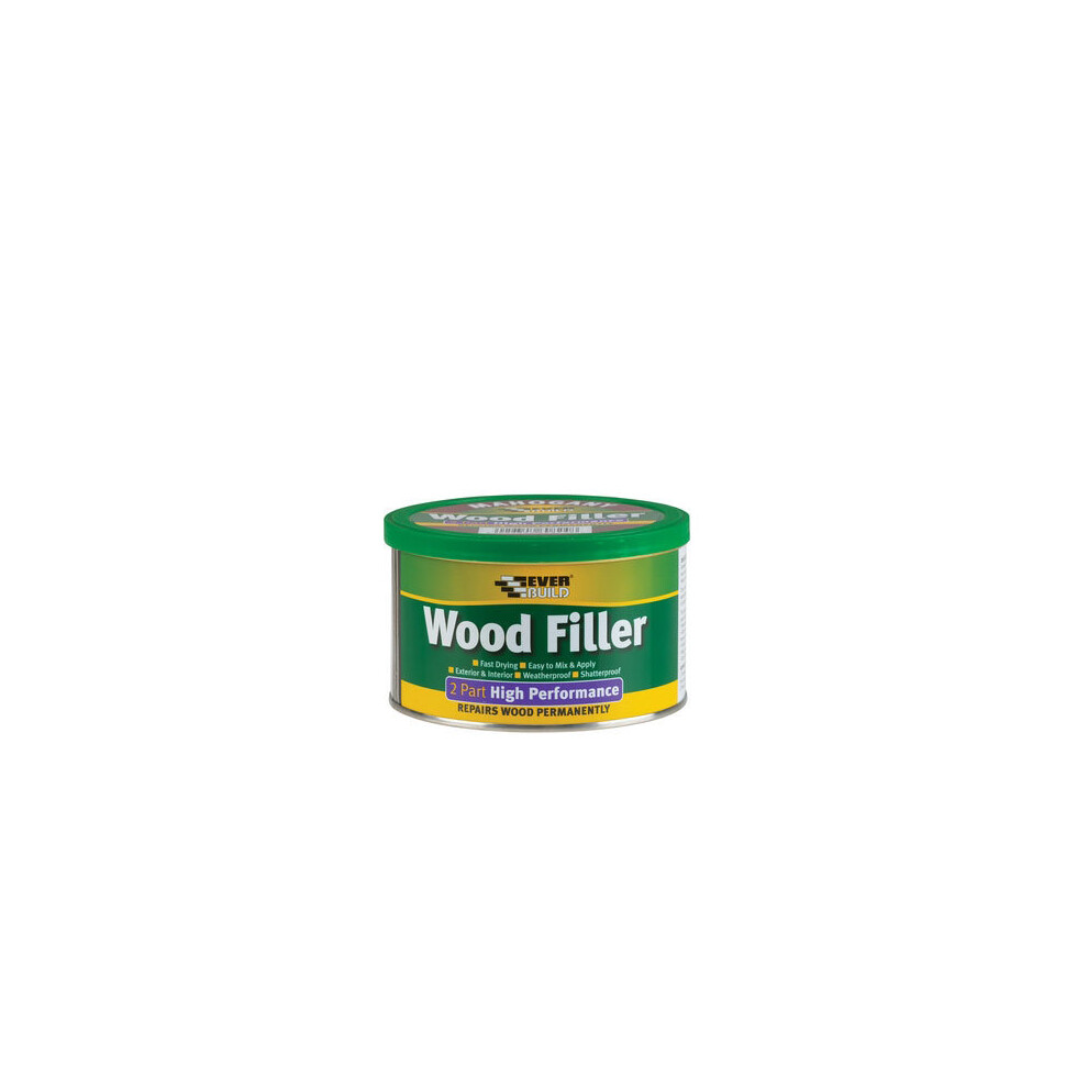 Everbuild 2 Part High Performance Wood Filler Stainable Medium 500g
