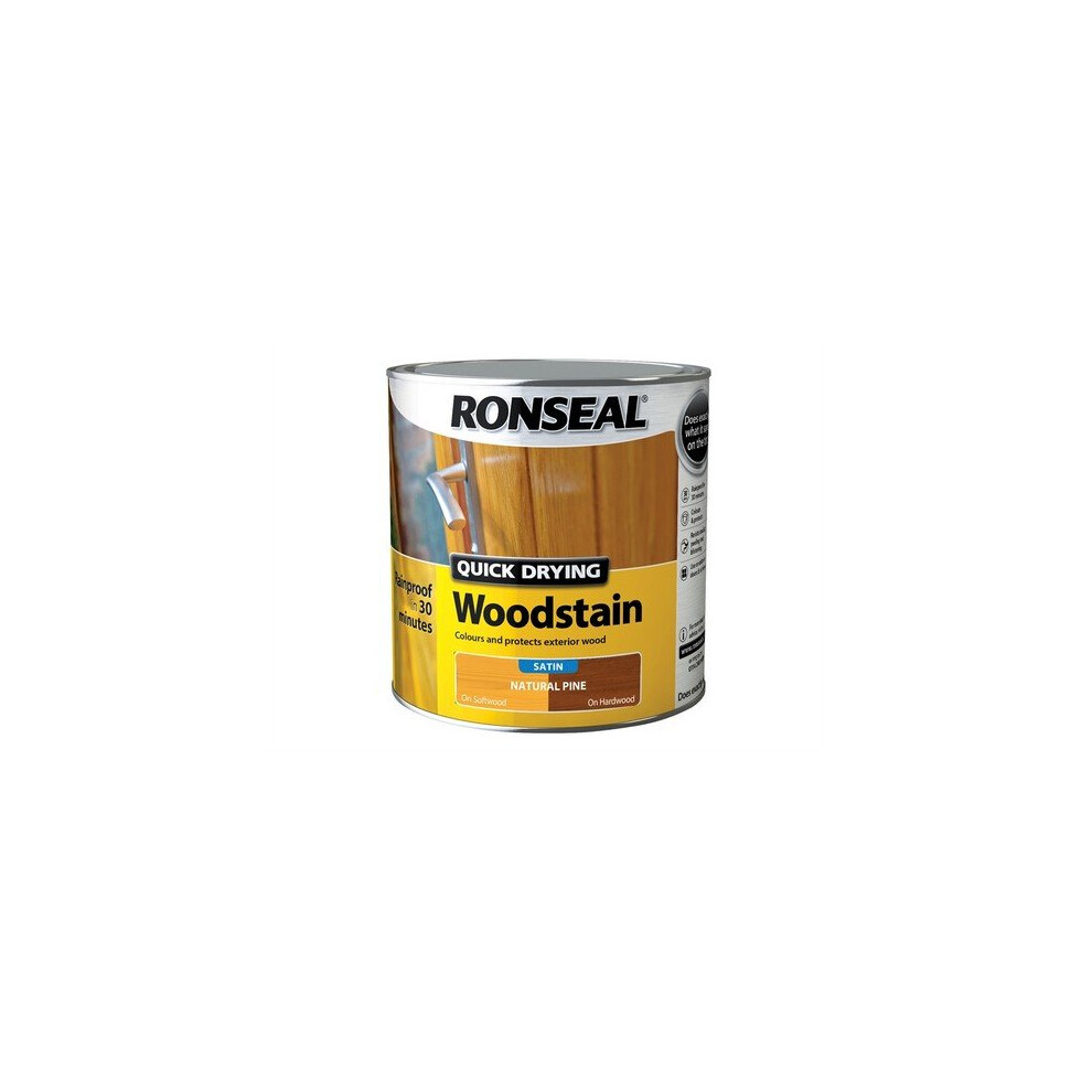Ronseal Woodstain Quick Dry Satin Natural Pine 2.5L (RSLQDWSNP25L)