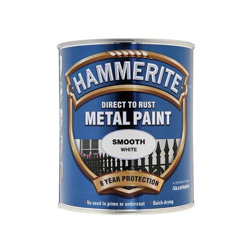 Hammerite Hammerite SFW750 Direct to Rust Smooth Finish Metaalverf Wit 750ml