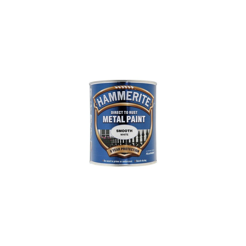 Hammerite SFW750 Direct to Rust Smooth Finish Metal Paint White 750ml