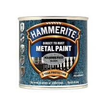 Hammerite HFSG250 Direkte til rust Hammeret finish Metalmaling sølv 250 ml