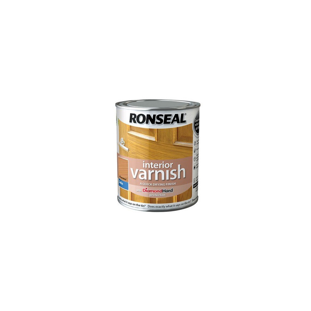 Ronseal 36831 Interior Varnish Quick Dry Satin Pearwood 750ml