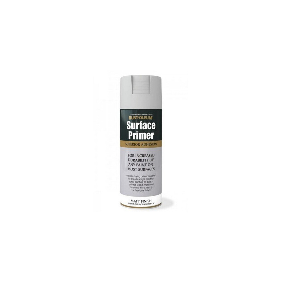 Rust-Oleum AE0040027E8 Surface Primer Matt Grey Spray Paint 400ml