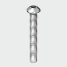 TIMco 612BUTSSP Button Socket and Nut A2 Stainless Steel 6 x 12 Bag of 8