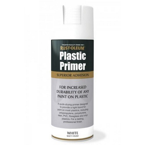 Rust-Oleum Rust-Oleum AE0030003E8 Plastic Primer Matt White Spray Paint 400ml