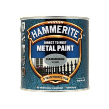 Hammerite HFSG25L Direct to Rust Hammered Finish Metal Paint Silver 2.5 Litre