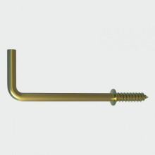 TIMco 25SQBP Square Cup Hooks Electro Brass 25mm Bag of 16