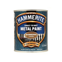 Hammerite HFCO750 Direct to Rust Hammered Finish Metal Paint Copper 750ml