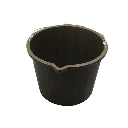 Builders Bucket Black 3 Gallon With Metal Handle