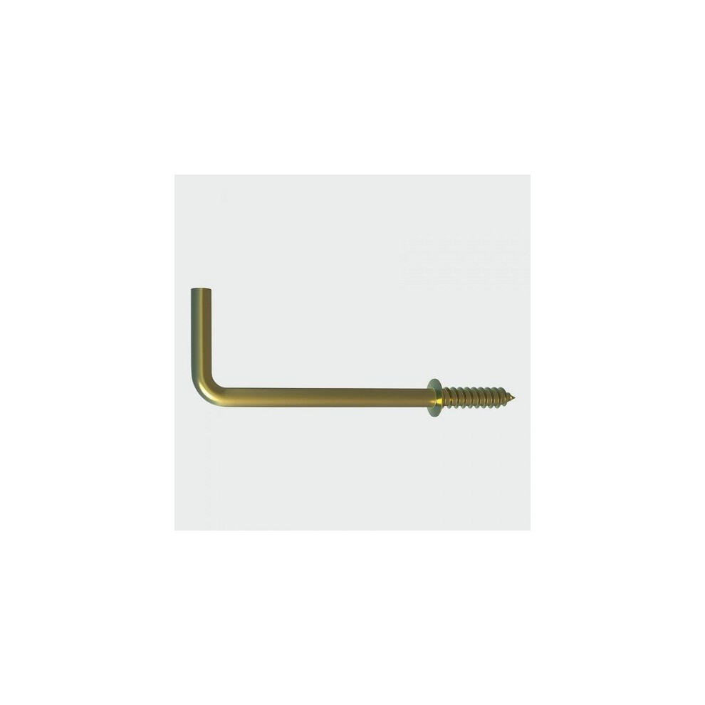 Timco 38Sqbp Square Cup Hooks Electro Brass 38Mm Bag Of 8 5055331829351
