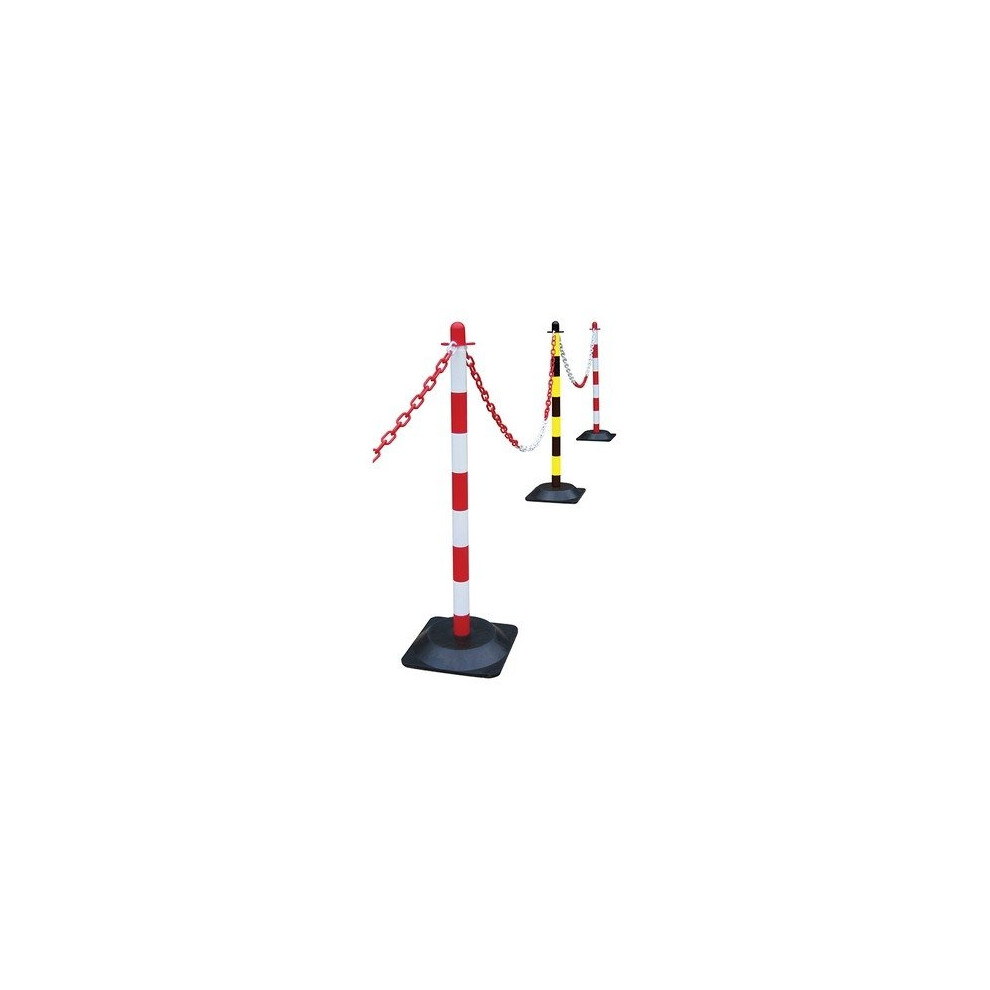 Faithfull FAICHPOSTRW Plastic Post for Chain - Red / White