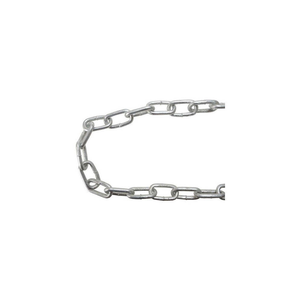 Faithfull Faichgl525 Galvanised Chain Link 5 X 28Mm X 25M Reel - Max Load 160Kg