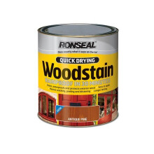 Ronseal 37462 Woodstain Quick Dry Satin Smoked Walnut 750ml