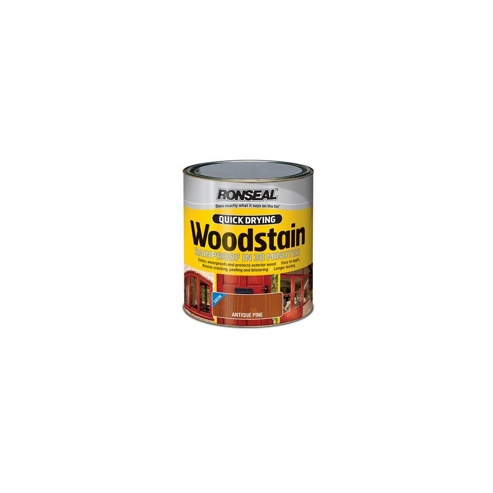 Ronseal 37462 Woodstain Quick Dry Satin Smoked Walnut 750ml