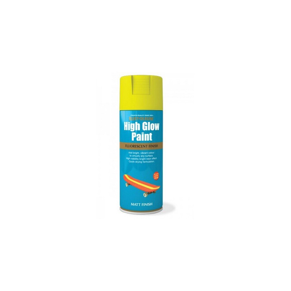 Rust-Oleum AE0010001E8 High Glow Fluorescent Red Orange Matt Spray Paint 400ml