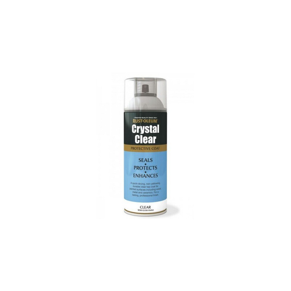 Rust-Oleum AE0040002E8 Crystal Clear Semi Gloss Protective Top Coat 400ml