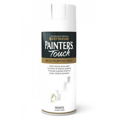 Rust-Oleum Rust-Oleum AE0040004E8 Painters Touch White Gloss Multi Purpose Spray Paint 400ml