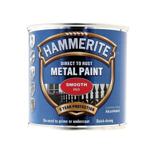 Hammerite Hammerite SFR250 Direct to Rust Smooth Finish Metallfarbe Rot 250ml