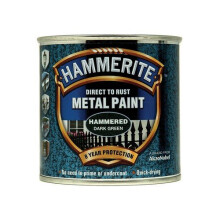 Hammerite HFDG250 Direkte til rust Hamret overflade Metalmaling Mørkegrøn 250 ml
