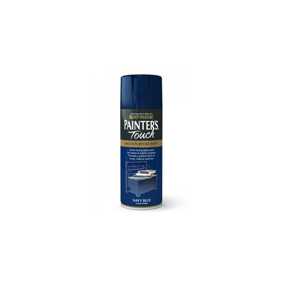 Rust-Oleum Painters Touch Navy Blue Gloss Multi-Purpose Spray Paint 400ml - AE0040016E8