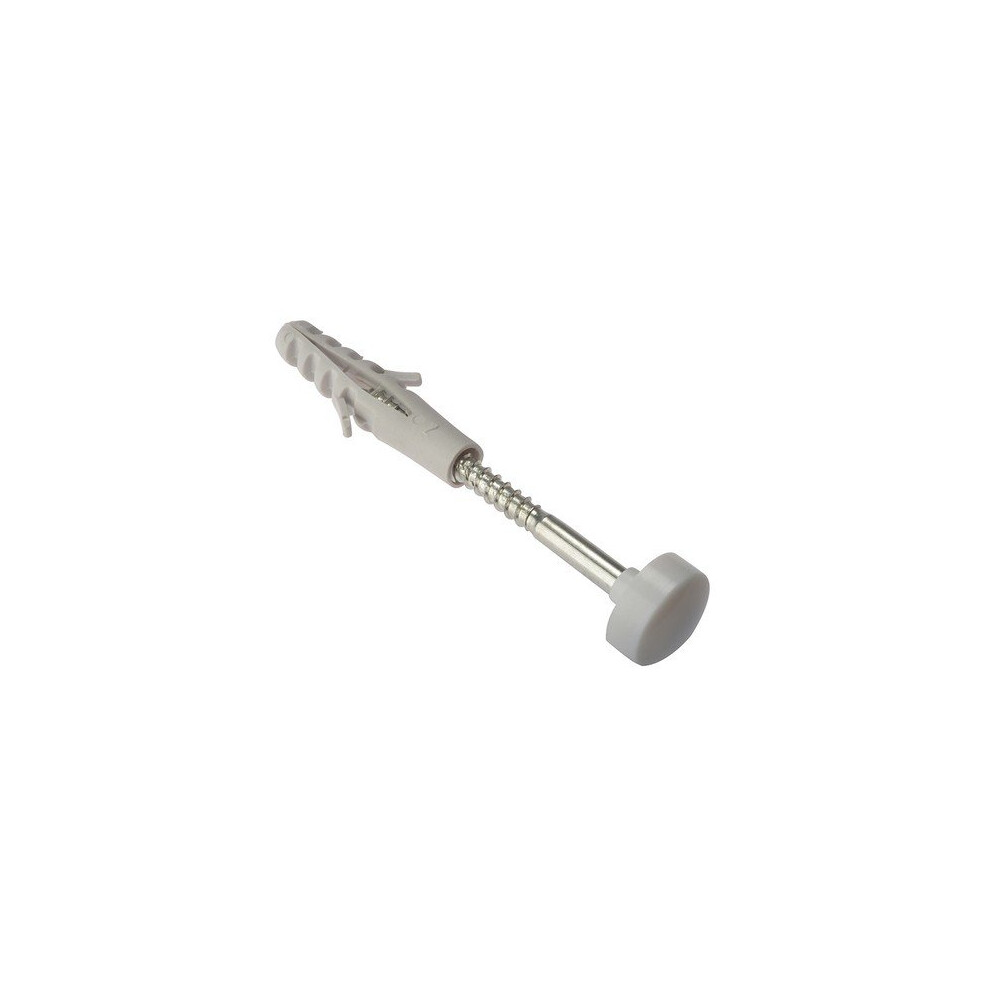 Forge WCFK680 W.C. Fixing Kit White Cap M6 x 80mm Box of 1