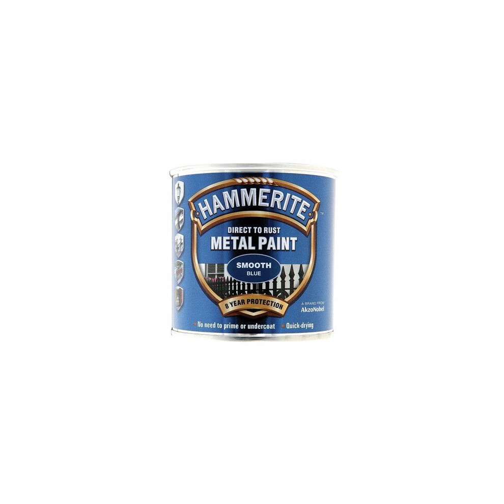Peinture pour métal Hammerite SFB250, finition lisse, antirouille, bleu, 250 ml