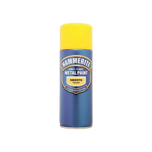 Hammerite SFYAERO Direct to Rust Smooth Finish Aerosol Yellow 400ml