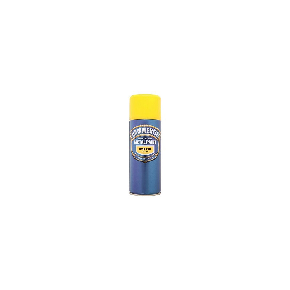 Hammerite SFYAERO Direct to Rust Smooth Finish Aerosol Yellow 400ml