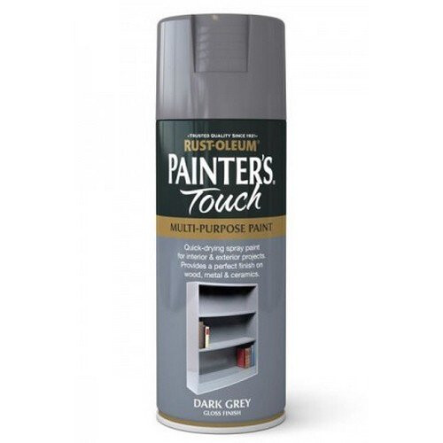 Rust-Oleum Rust-Oleum AE0040015E8 Painters Touch Dark Grey Gloss Multi Purpose Spray Paint 400ml