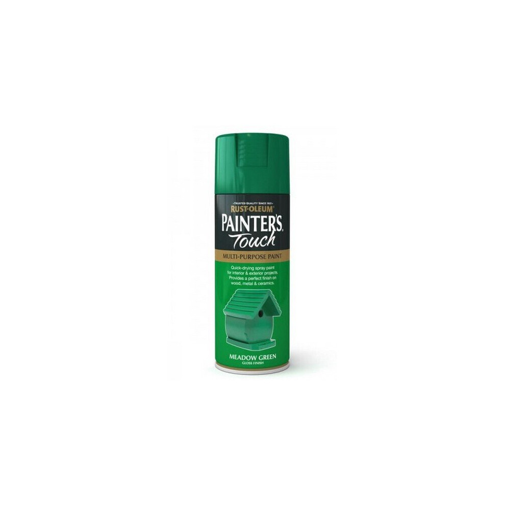 Rust-Oleum AE0040013E8 Painters Touch Meadow Green Gloss Multi Purpose Spray Paint 400ml