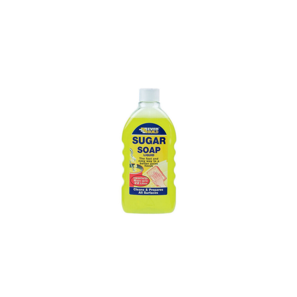 EVERBUILD SUGAR SOAP LIQUID, 500ML, BOTTLE (FOR REMOVING GREASE & GRIME FROM PAINTED SURFACES)