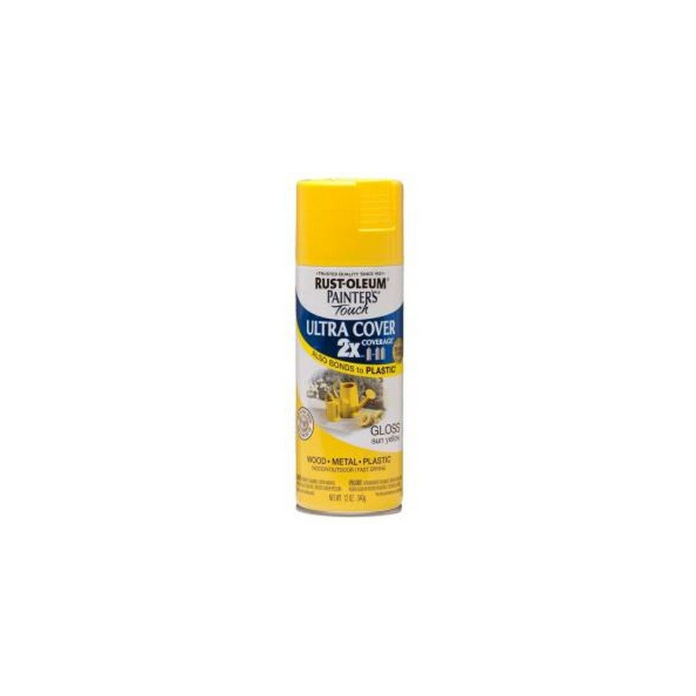 Rust-Oleum AE0040014E8 Painters Touch Sun Yellow Gloss Multi Purpose Spray Paint 400ml